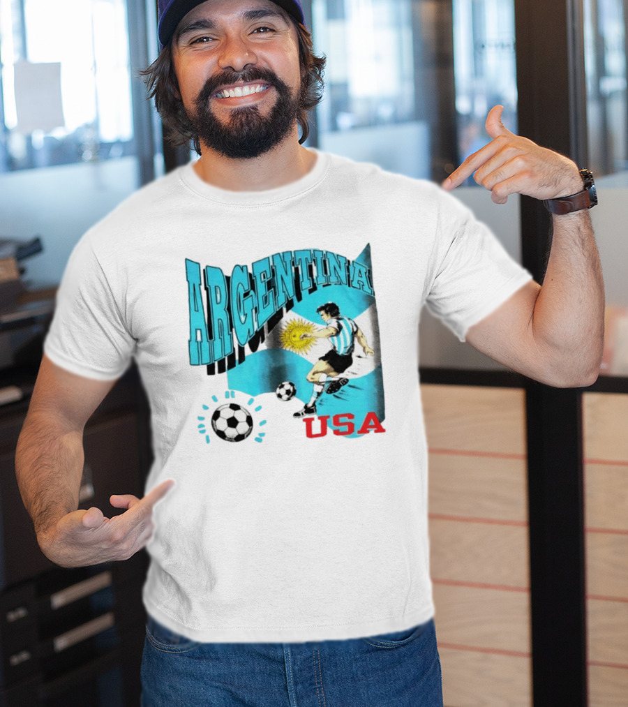 Argentina National Football Maradona Sun Of May USA Soccer T-Shirt