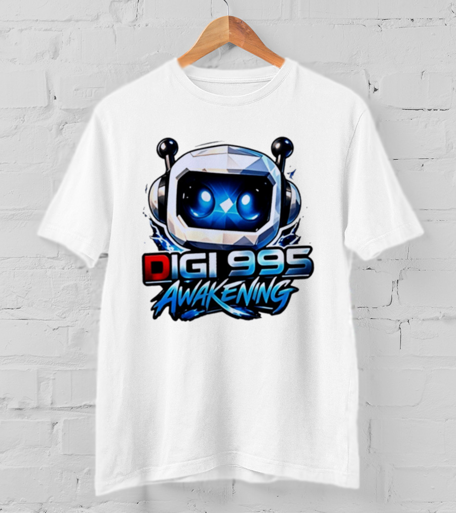 Digi 995 Awakening Robot Gaming Blue Eyes Technology T-Shirt