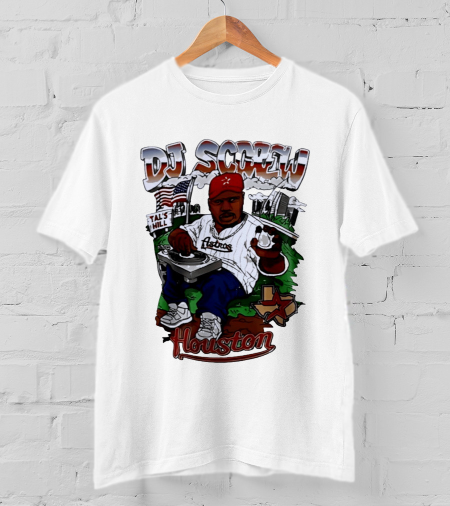 DJ Screw Houston Astros Tal's Hill Baseball DJing T-Shirt