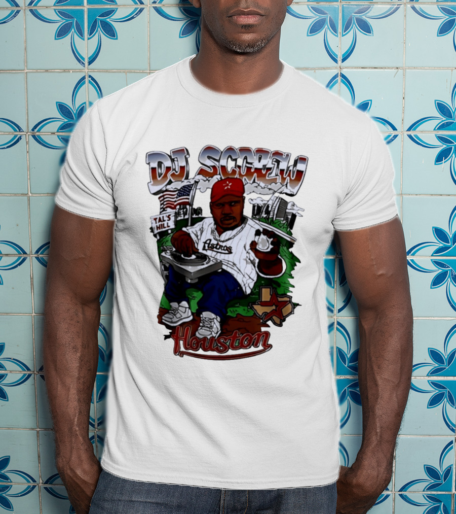 DJ Screw Houston Astros Tal's Hill Baseball DJing T-Shirt