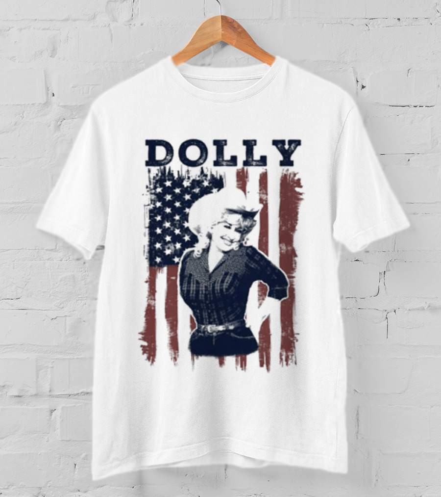 Dolly Parton American Flag Patriotic T-Shirt