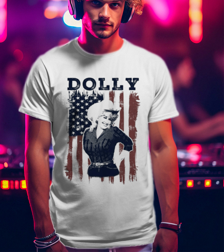 Dolly Parton American Flag Patriotic T-Shirt