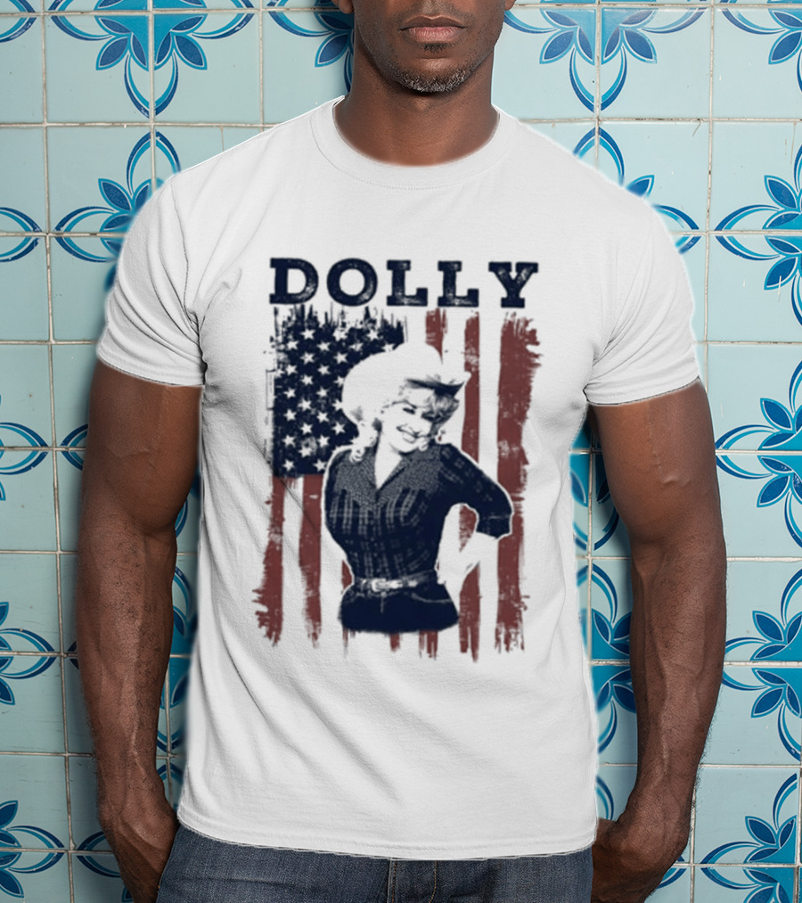 Dolly Parton American Flag Patriotic T-Shirt