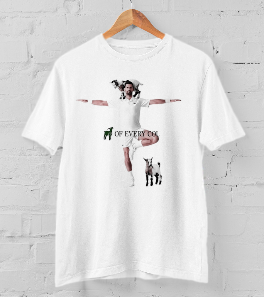 Novak Djokovic Goat Warrior On Every Court T-Shirt