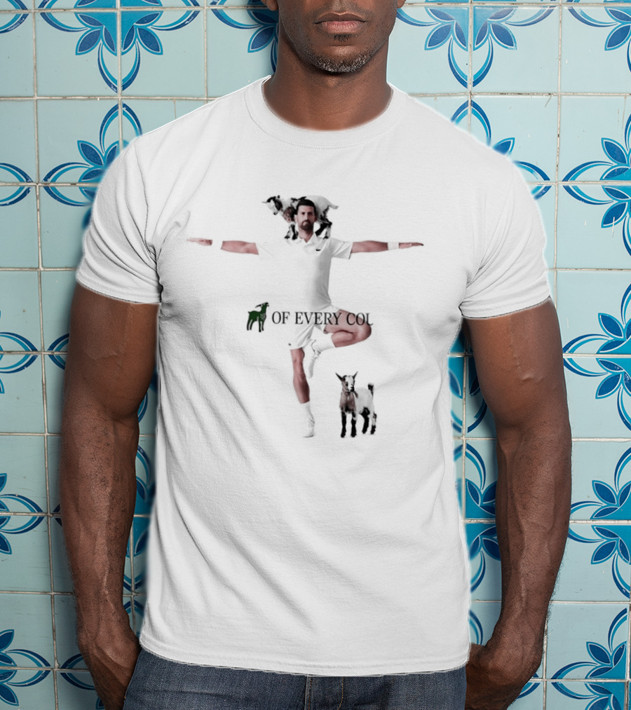 Novak Djokovic Goat Warrior On Every Court T-Shirt