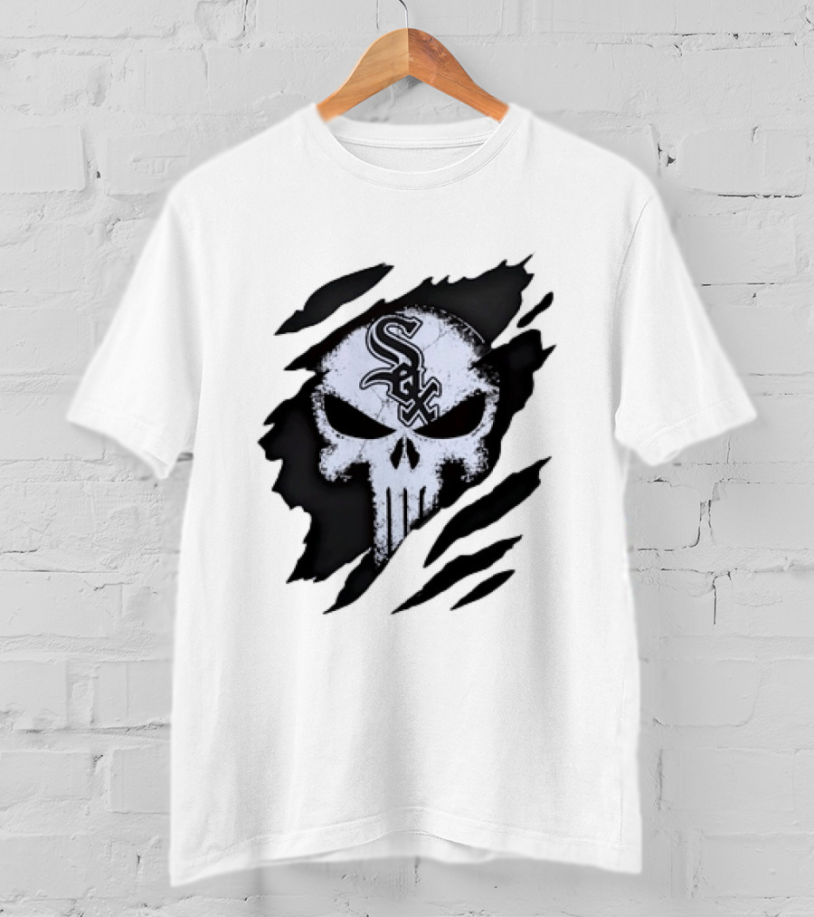 Chicago White Sox Punisher Skull Mashup T-Shirt