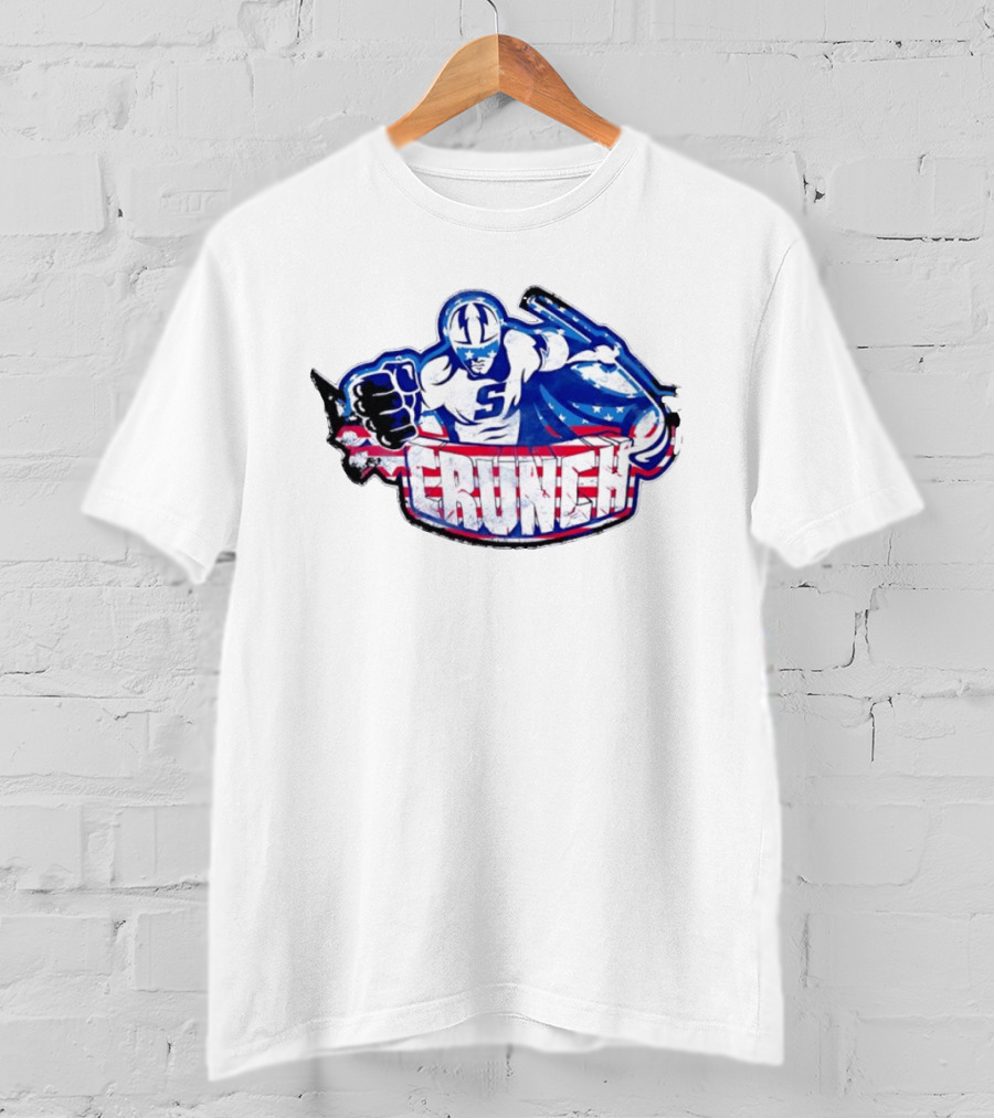 Syracuse Crunch Superhero Logo Stars And Stripes T-Shirt