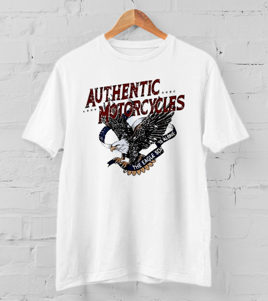 Authentic Motorcycles The Eagle Soars Alone T-Shirt
