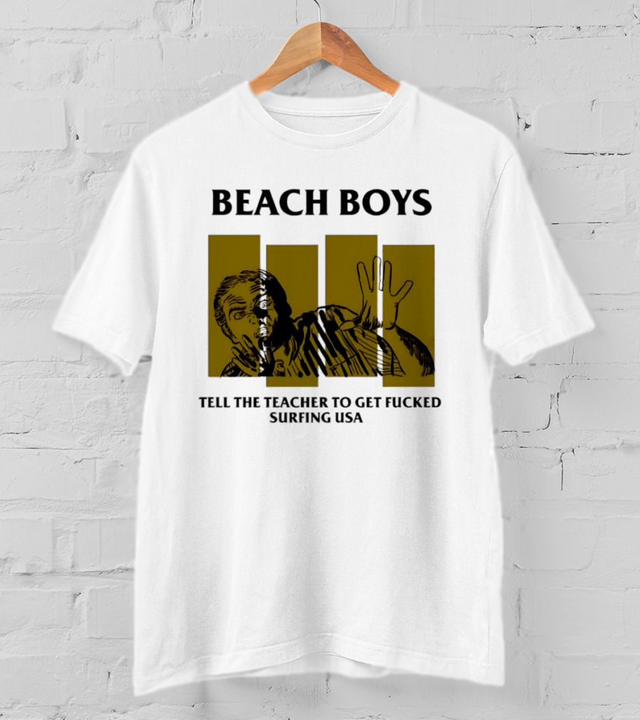 Beach Boys Tell The Teacher To Get Fucked Surfing USA Vintage Comic T-Shirt
