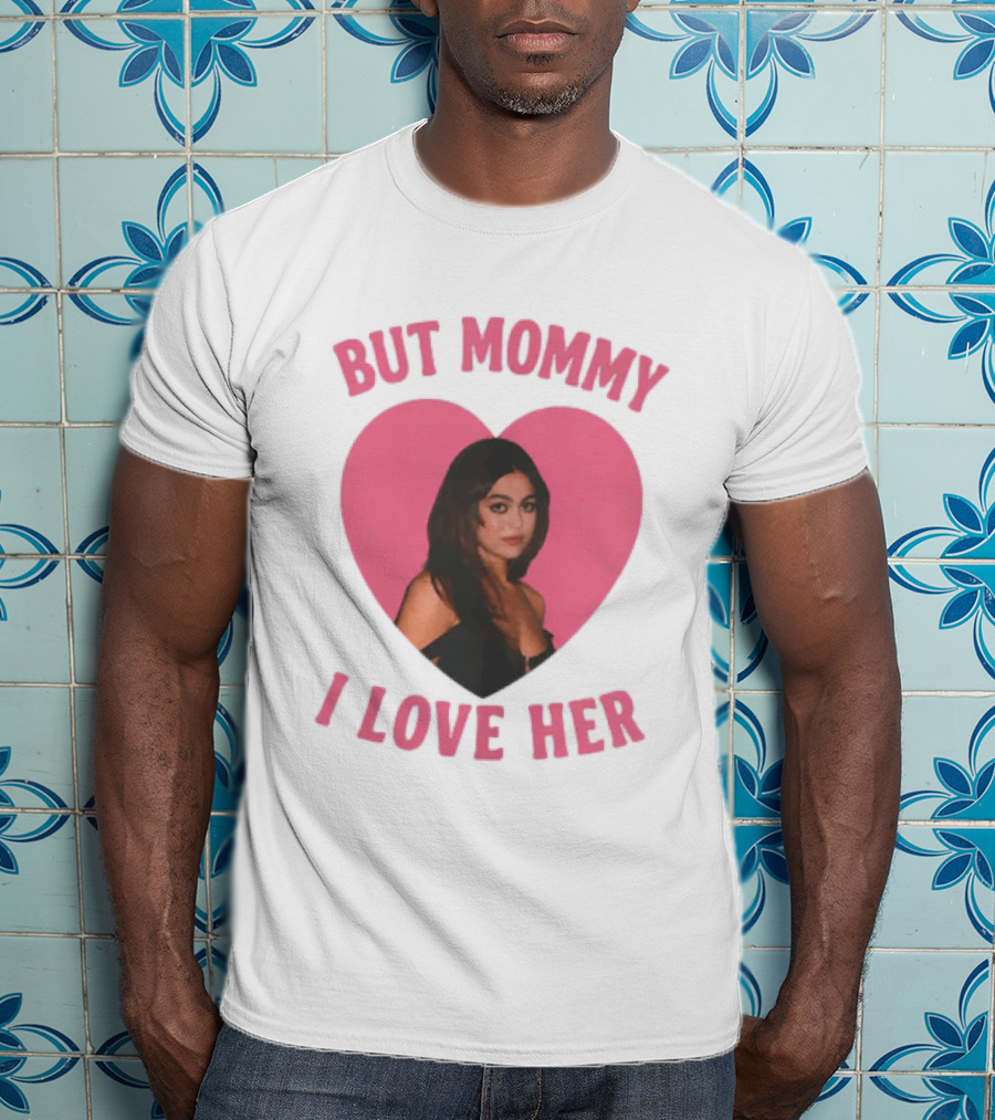 But Mommy I Love Her Pink Heart Design With Mika Abdalla Image T-Shirt