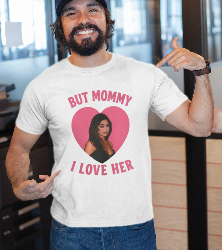 But Mommy I Love Her Pink Heart Design With Mika Abdalla Image T-Shirt