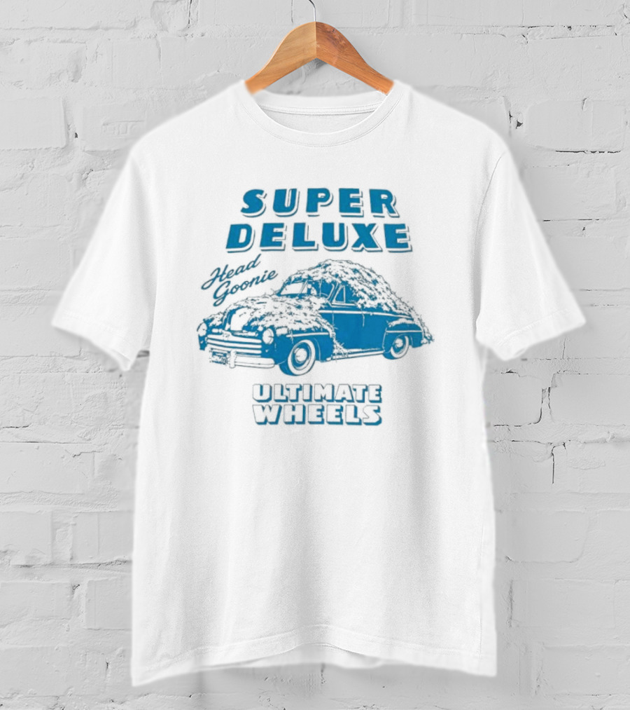 Super Deluxe Head Goonie Ultimate Wheels The Goonies 1985 Cult Movie Classic With Car T-Shirt