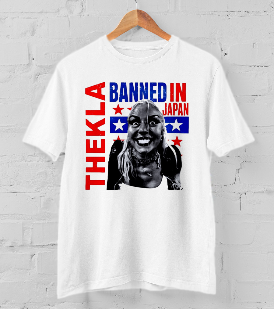 Thekla Banned In Japan Bold Red Blue Stars T-Shirt