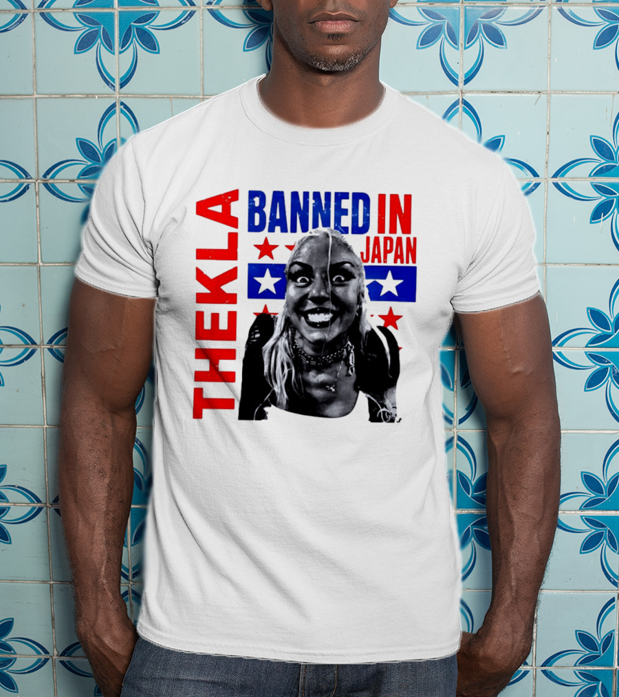 Thekla Banned In Japan Bold Red Blue Stars T-Shirt