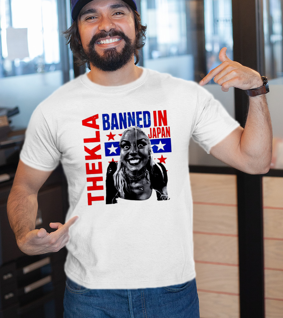 Thekla Banned In Japan Bold Red Blue Stars T-Shirt
