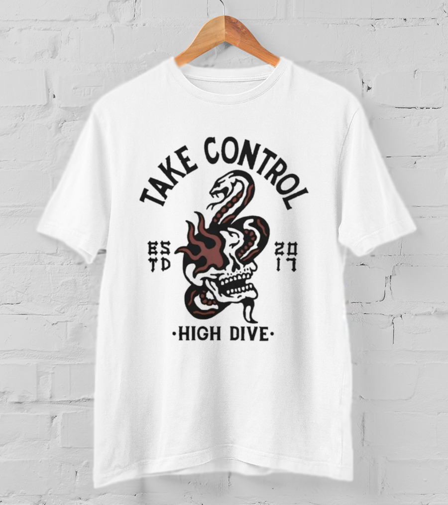 Take Control High Dive Snake Design EST 2017 T-Shirt