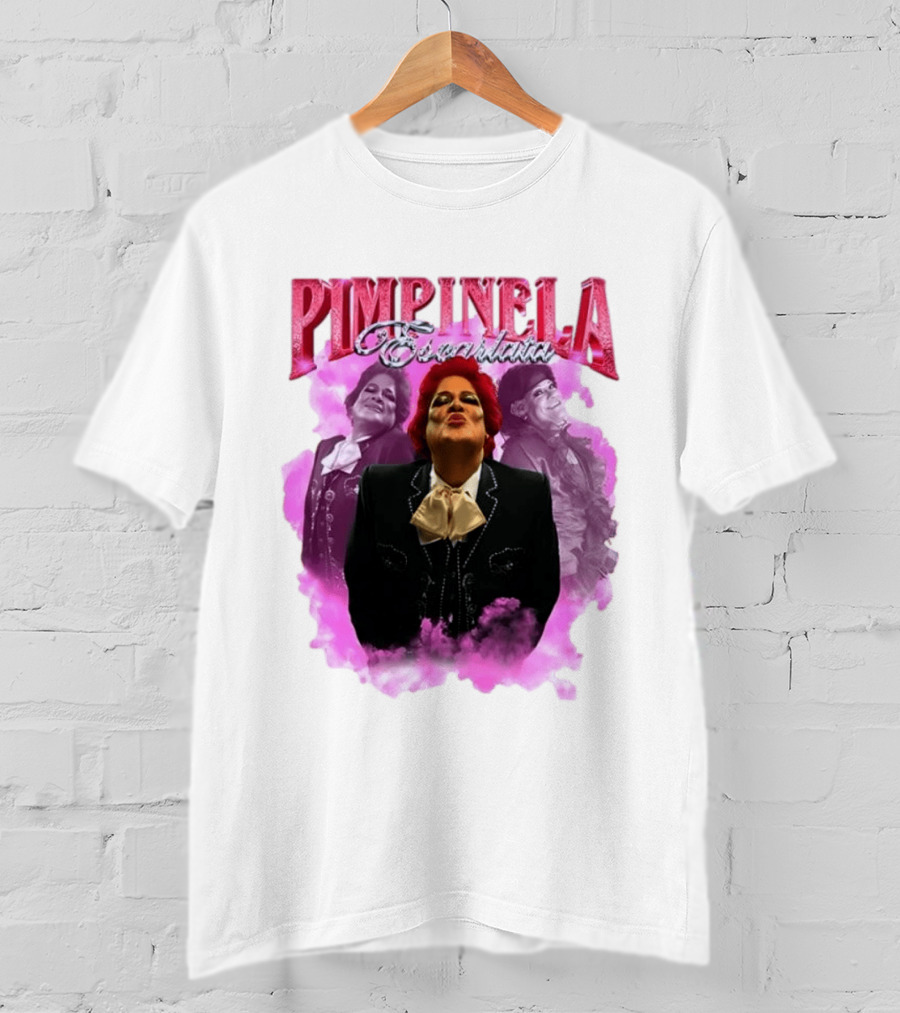 Pimpinela Escarlata Kissing Pose With Pink Smoke Backdrop T-Shirt