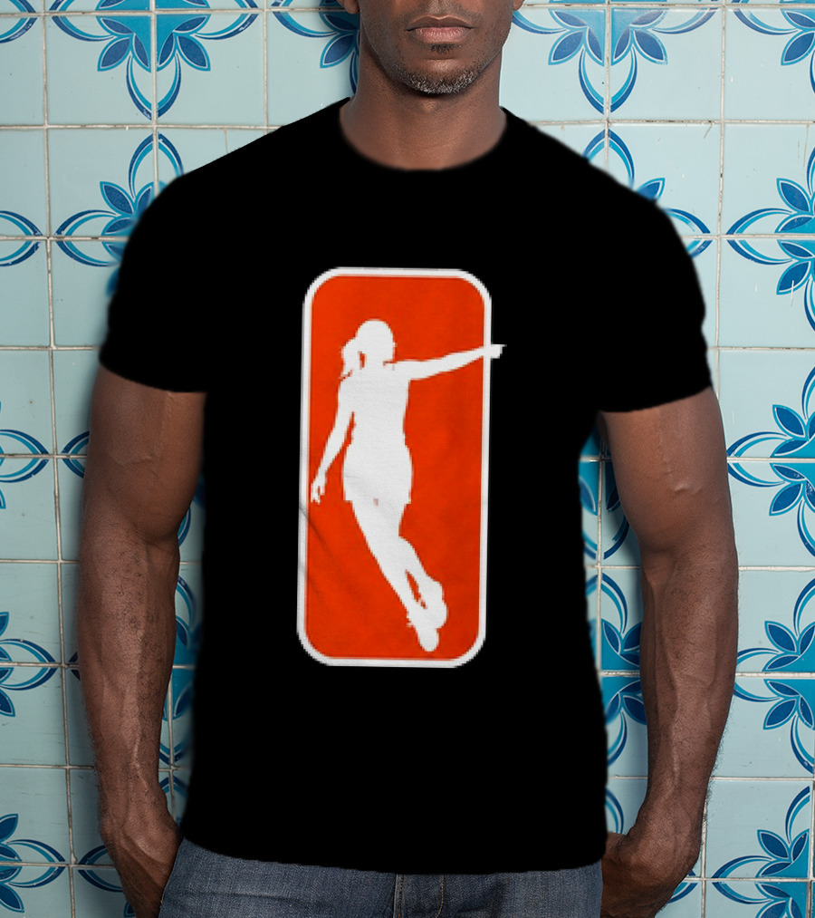 Sophie Cunningham Pointing Pose Red And White T-Shirt