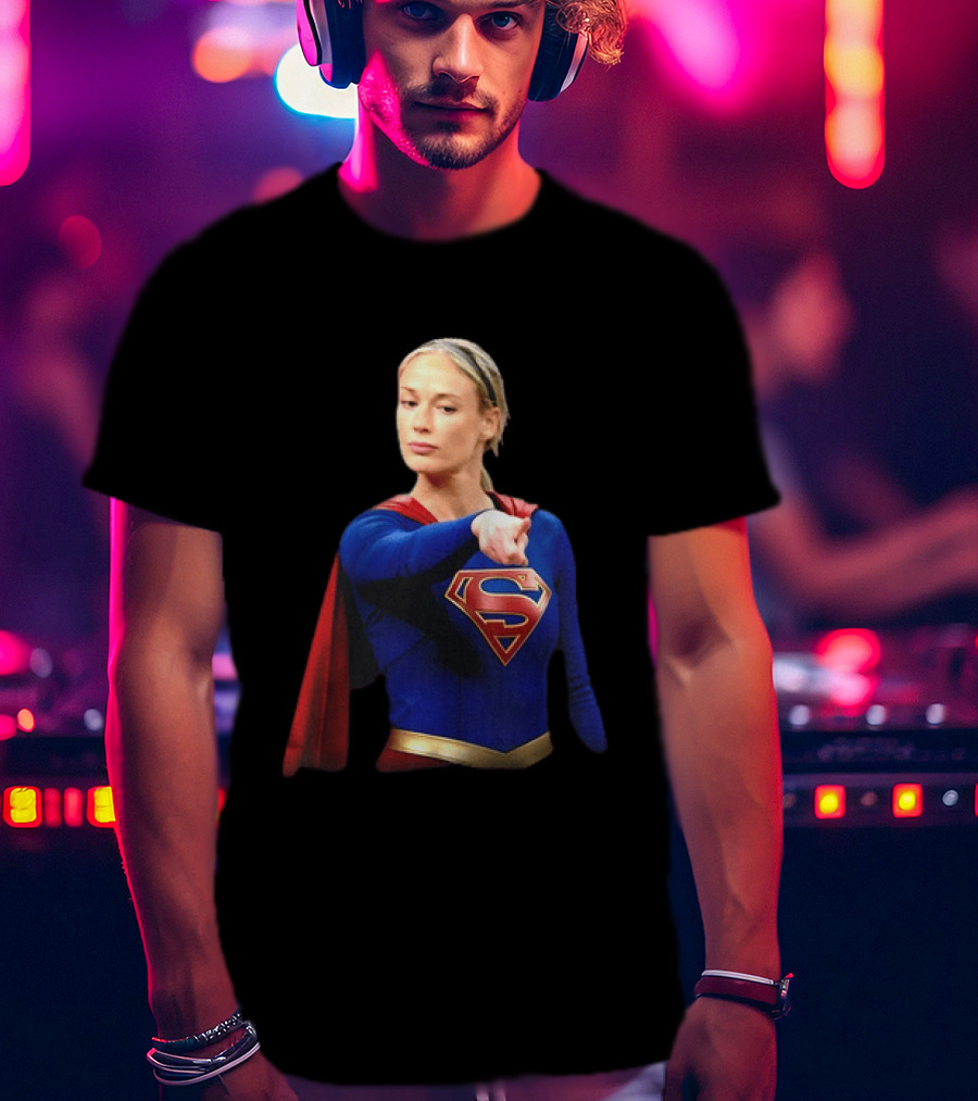 Supergirl Sophie Cunningham Pointing Indiana Fever WNBA T-Shirt