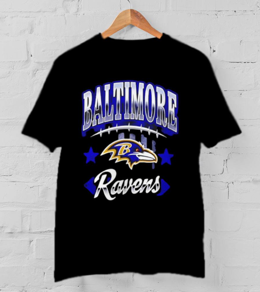 Baltimore Ravens NFL Team Logo And Stars 2026 T-Shirt