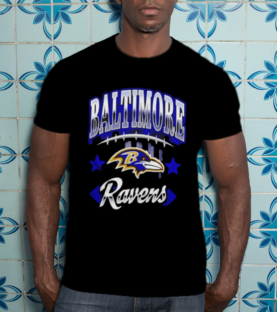 Baltimore Ravens NFL Team Logo And Stars 2026 T-Shirt