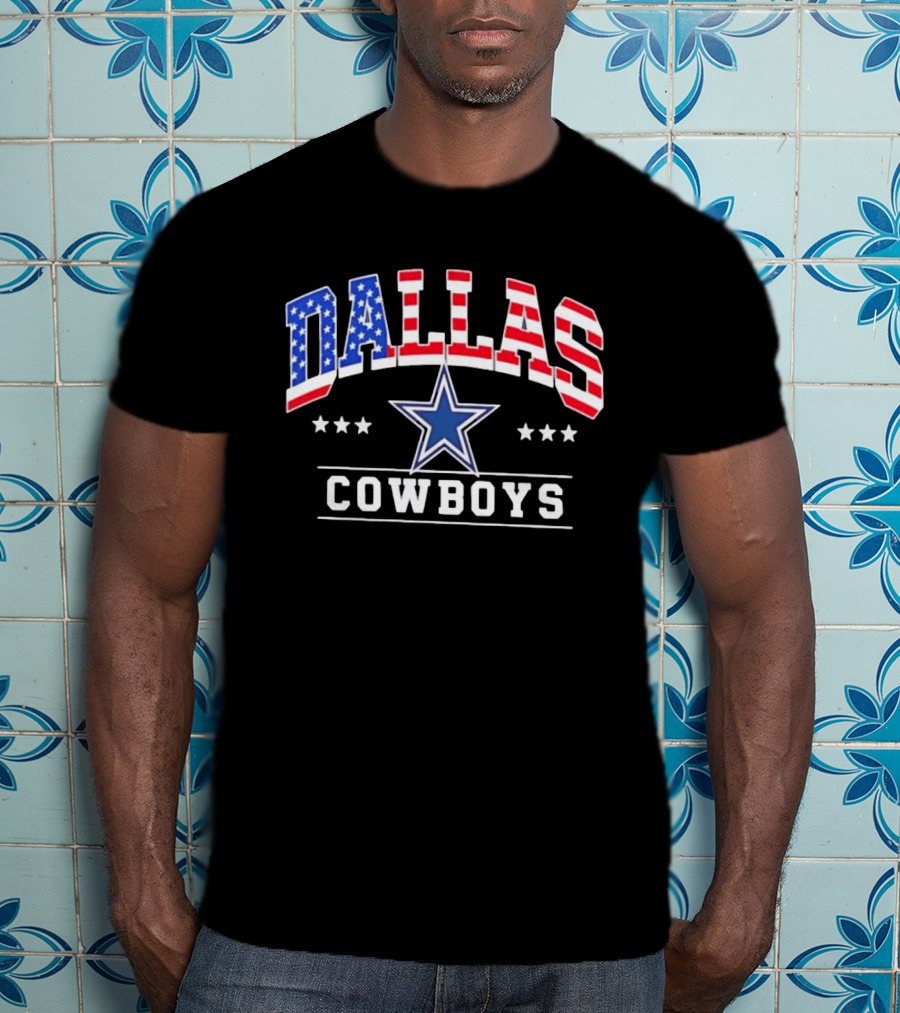 Dallas Cowboys Americana Patriotic Stars And Stripes Flag T-Shirt