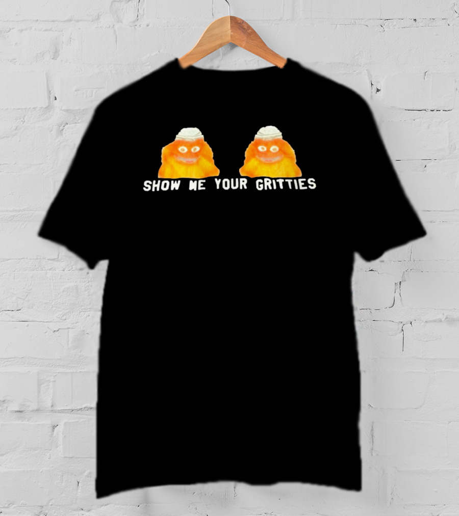 Show Me Your Gritties Iconic Orange Mascot Humor T-Shirt