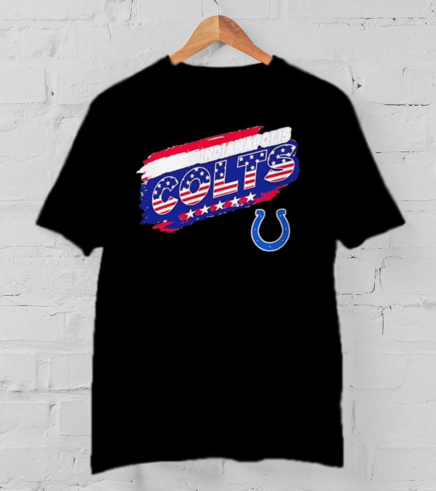 Indianapolis Colts American Flag Stars Stripes Patriotic T-Shirt