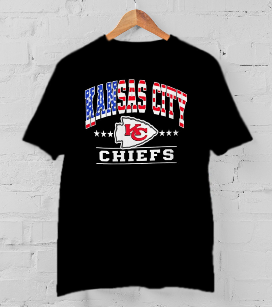 Kansas City Chiefs Americana Patriotic Flag Stars T-Shirt