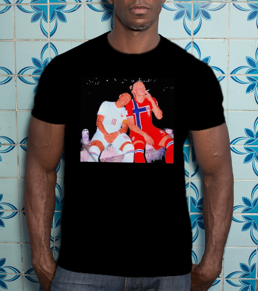 Kylian Mbappé France 10 Erling Haaland Norway 9 Soccer Friendship Fan T-Shirt