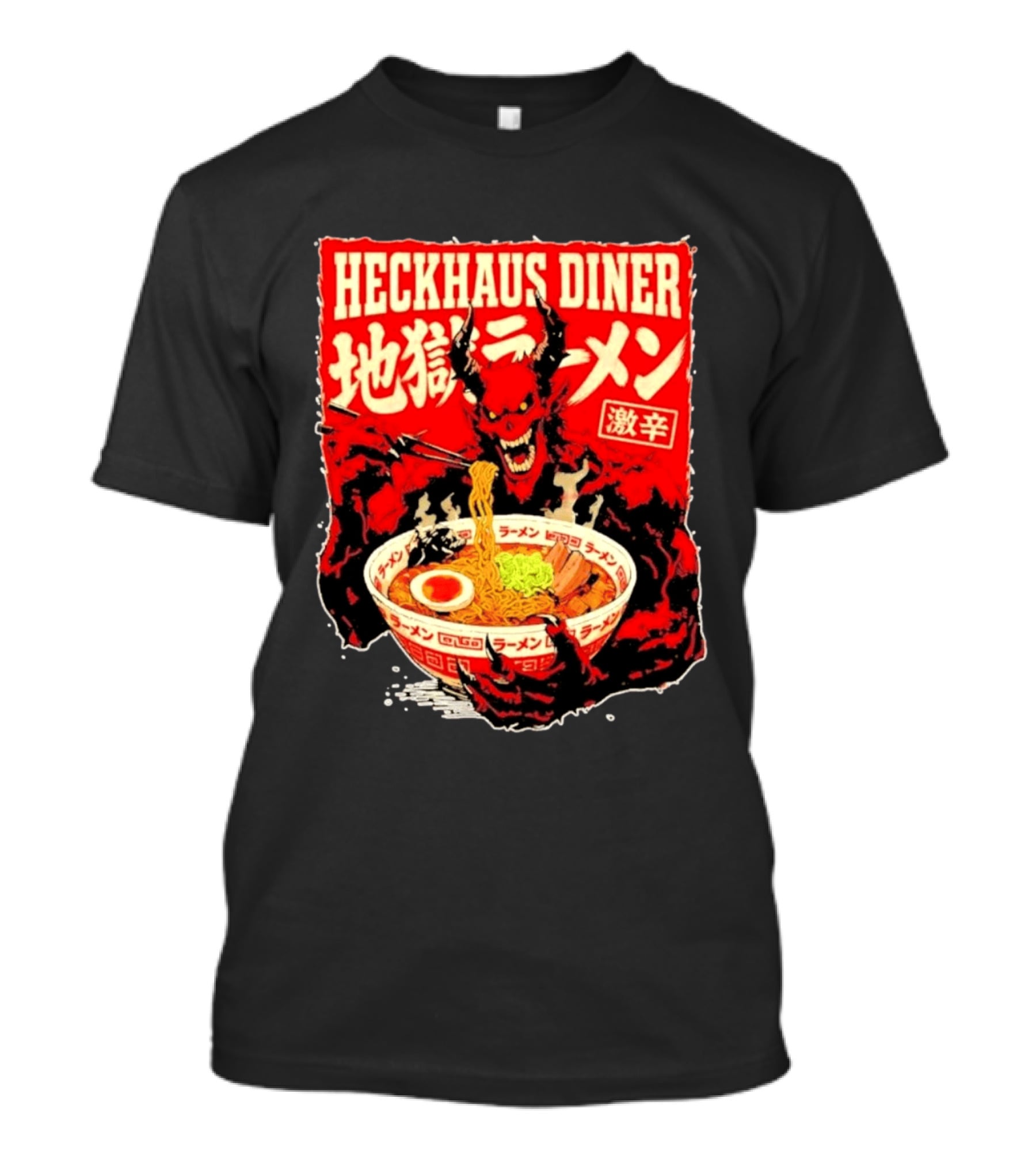 Heckhaus Diner Hell Ramen Devil Spicy Challenge T-Shirt