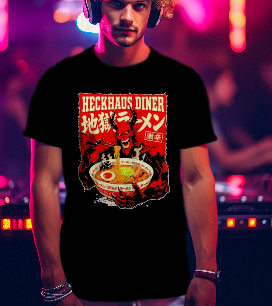 Heckhaus Diner Hell Ramen Devil Spicy Challenge T-Shirt