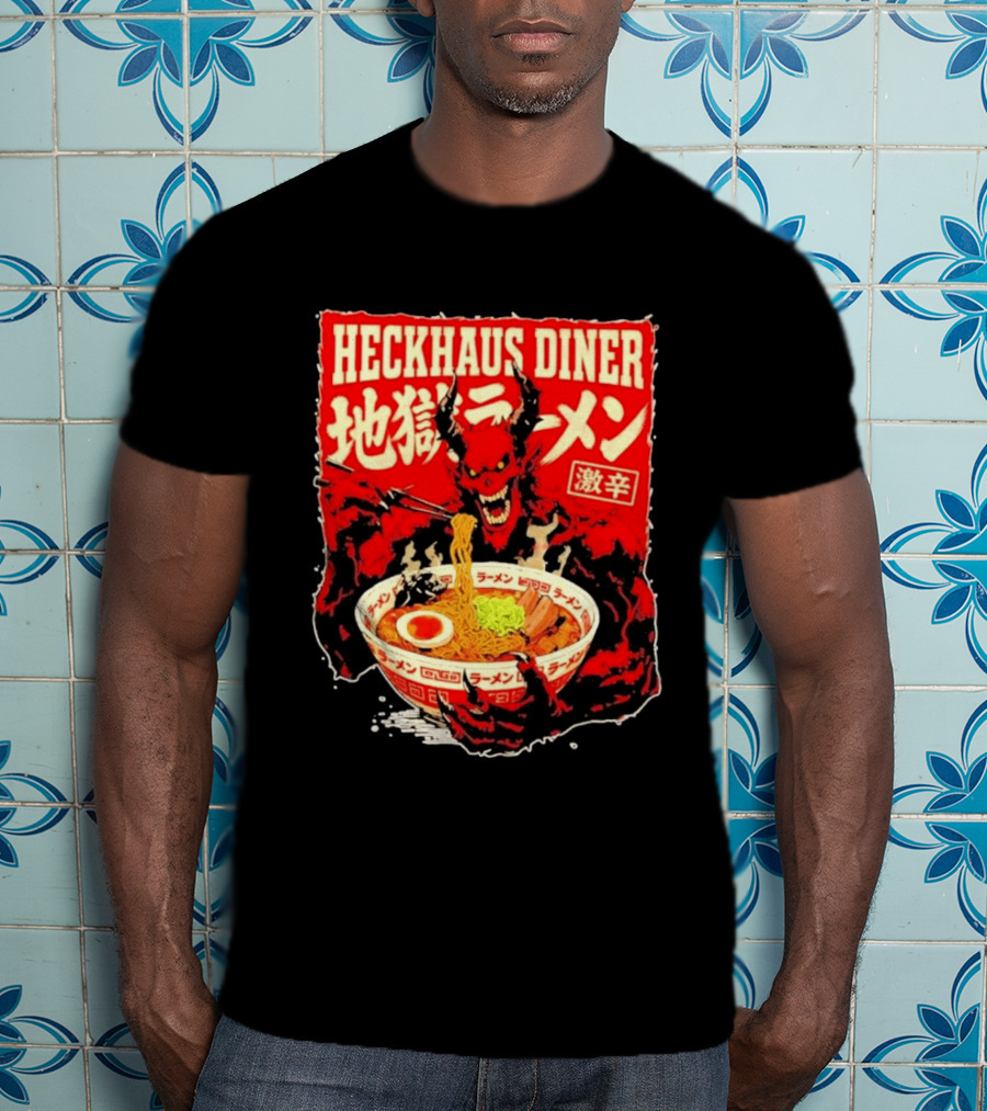 Heckhaus Diner Hell Ramen Devil Spicy Challenge T-Shirt