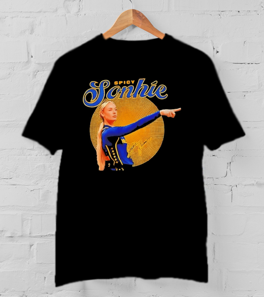 Spicy Sonhie Sophie Cunningham Signature Indiana Fever Basketball T-Shirt