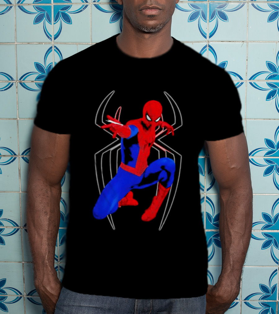 Spider Man Marvel Web Shooting Comic Book Action T-Shirt