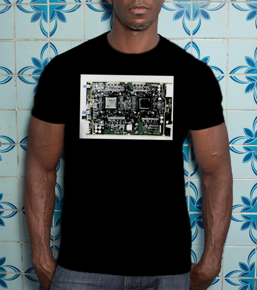 Tesla HW4 Brain Circuit Board Computer Chip Technology T-Shirt