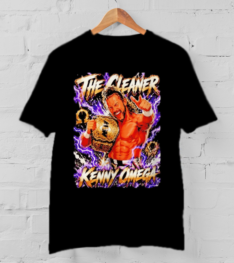 The Cleaner Kenny Omega Pro Wrestling Champion Belt Purple Lightning T-Shirt