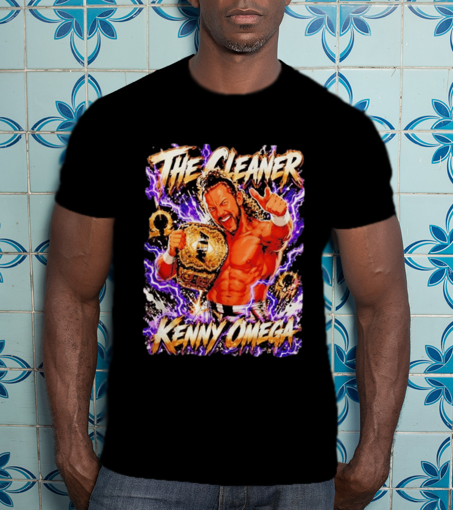 The Cleaner Kenny Omega Pro Wrestling Champion Belt Purple Lightning T-Shirt