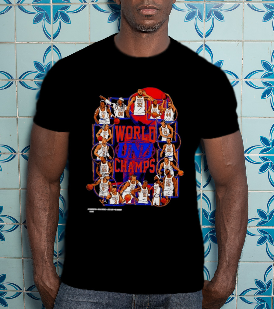 New York Knicks World Champs UND Basketball Players Team T-Shirt