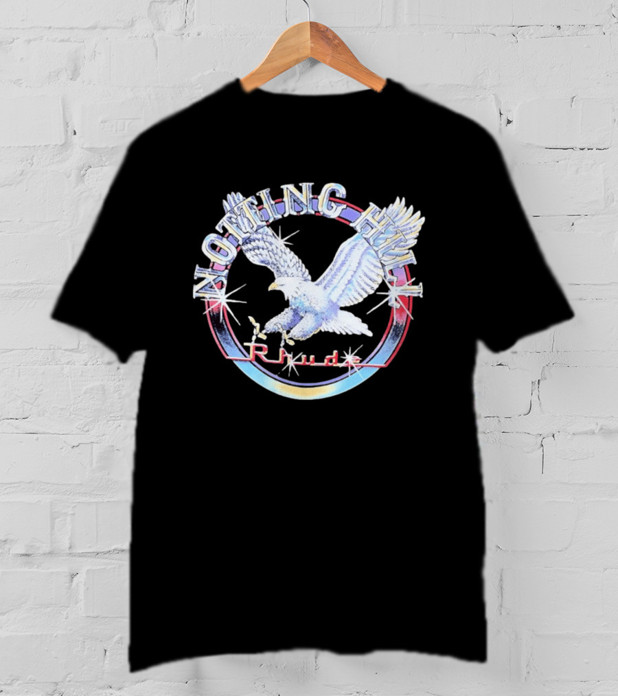 Notting Hill Blue And White Eagle With Red Circle And Stars T-Shirt