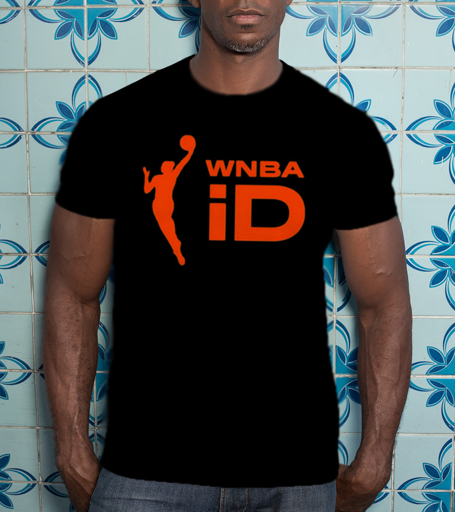 WNBA ID Basketball Silhouette Orange T-Shirt