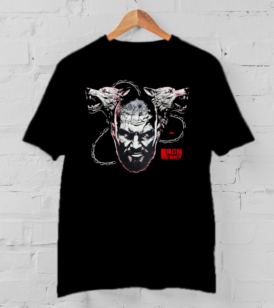 WWE Bron Breaker Wolf Chain Graphic Men's Top T-Shirt