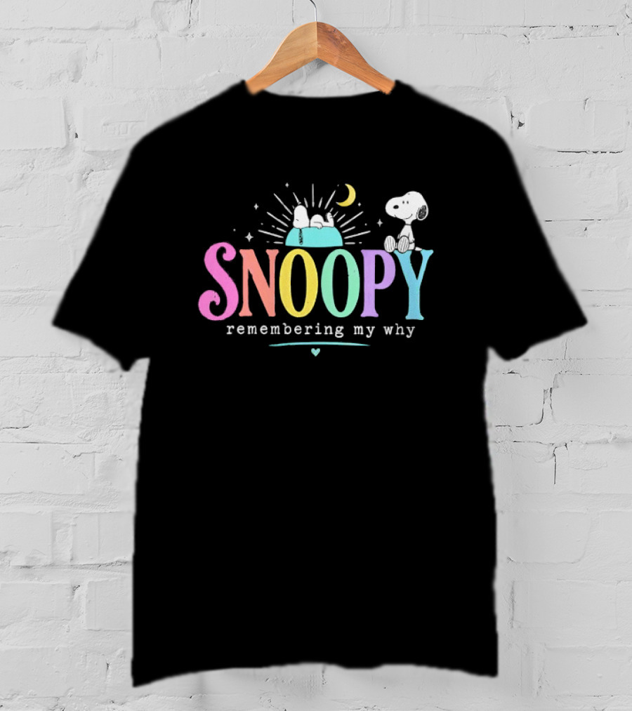 Snoopy Remembering My Why Peanuts Moonlight Dreaming T-Shirt