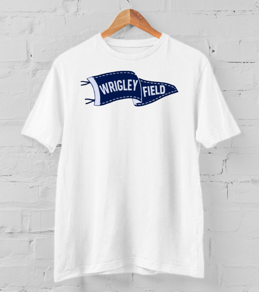 Wrigley Field Pennant Vintage Chicago Cubs Memorabilia T-Shirt