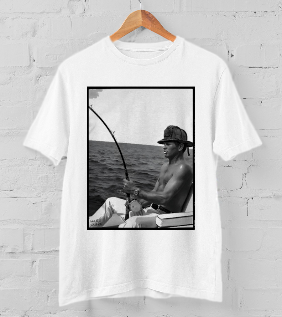 Paul Newman Fishing Wrk Hrd Ply Hrd HARRISON1973 T-Shirt