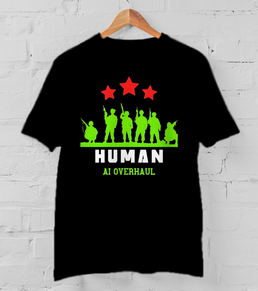AI Overhaul Human Soldiers With Red Stars T-Shirt