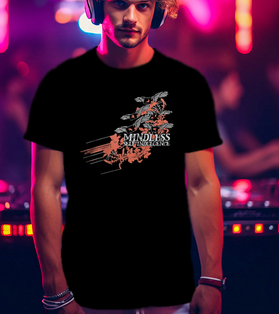 Band Mindless Self Indulgence Flying Monitors Floral Motifs T-Shirt
