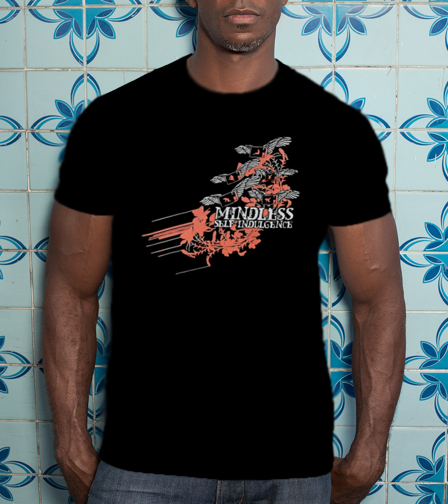 Band Mindless Self Indulgence Flying Monitors Floral Motifs T-Shirt