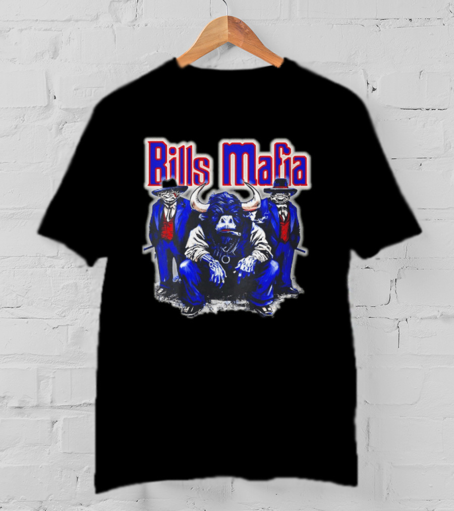 Bills Mafia Buffalo Bull Gangster Trio T-Shirt
