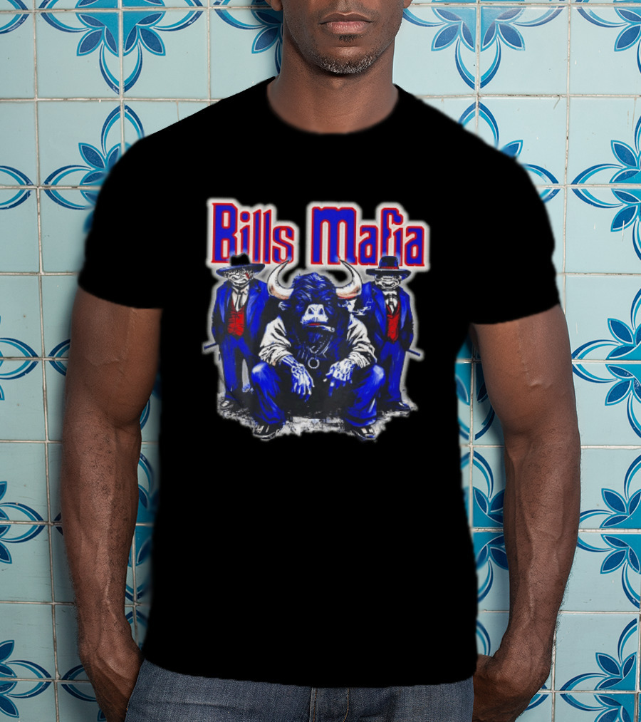 Bills Mafia Buffalo Bull Gangster Trio T-Shirt